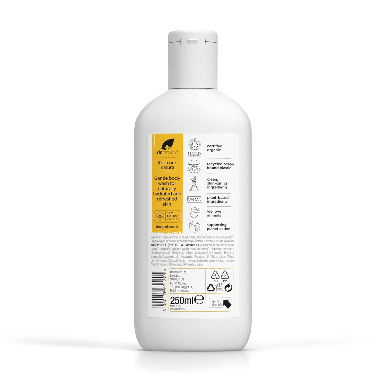 Dr Organic Hydrate And Restore Vitamin E Body Wash 250ml