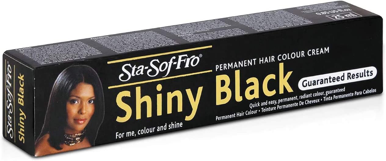 Sta Sof Fro Shiny Black Permanent Hair Cream Colour Black 25ml