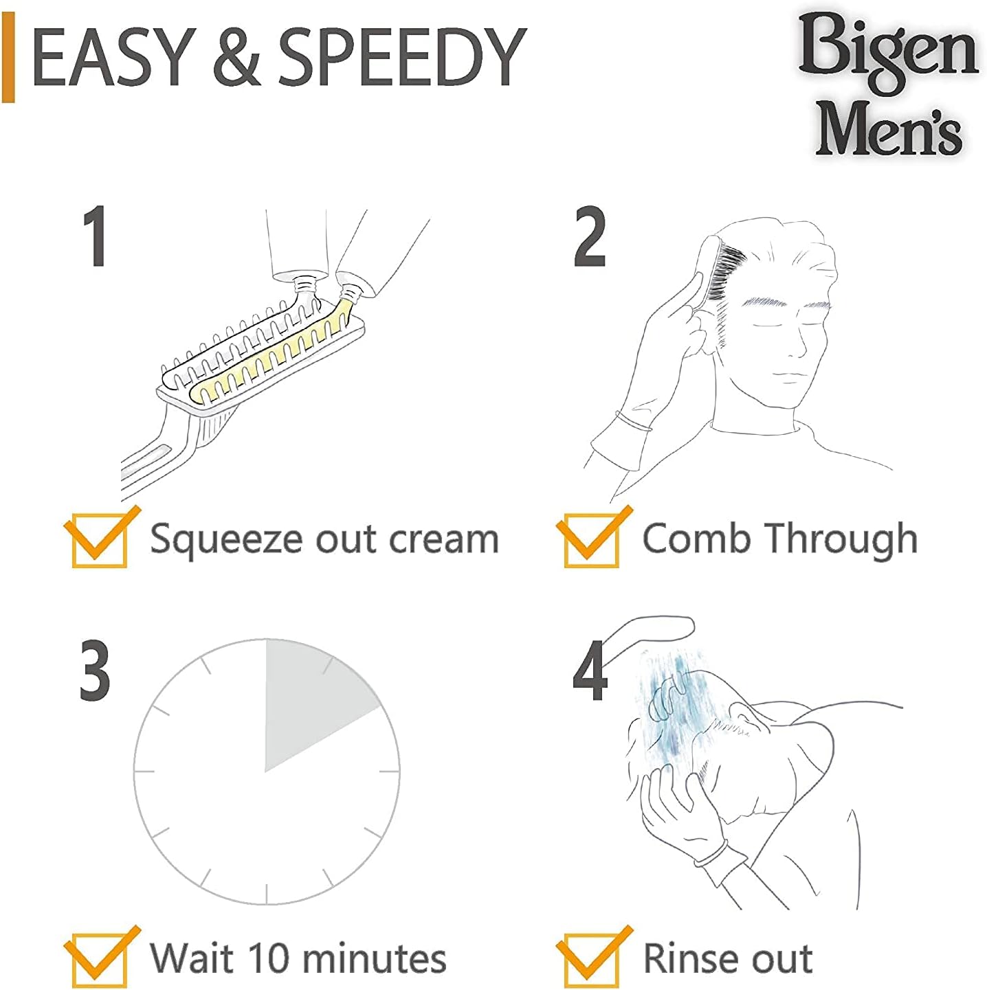 Bigen Mens Speedy Beard Colour Easy & Smooth Application 103 Dark Brown