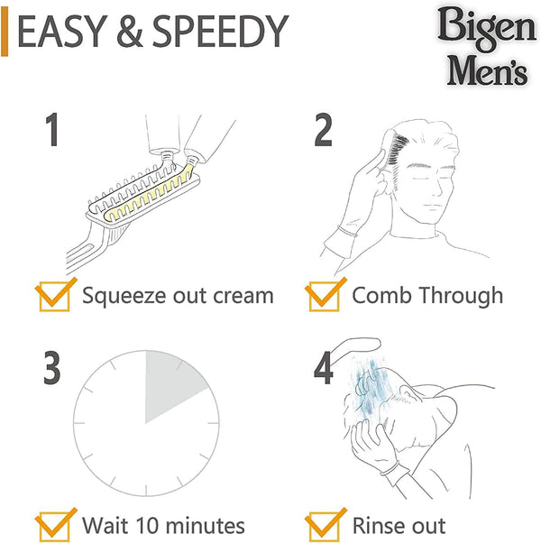 Bigen Mens Speedy Beard Colour Easy & Smooth Application 103 Dark Brown - Afro Hair Boutique