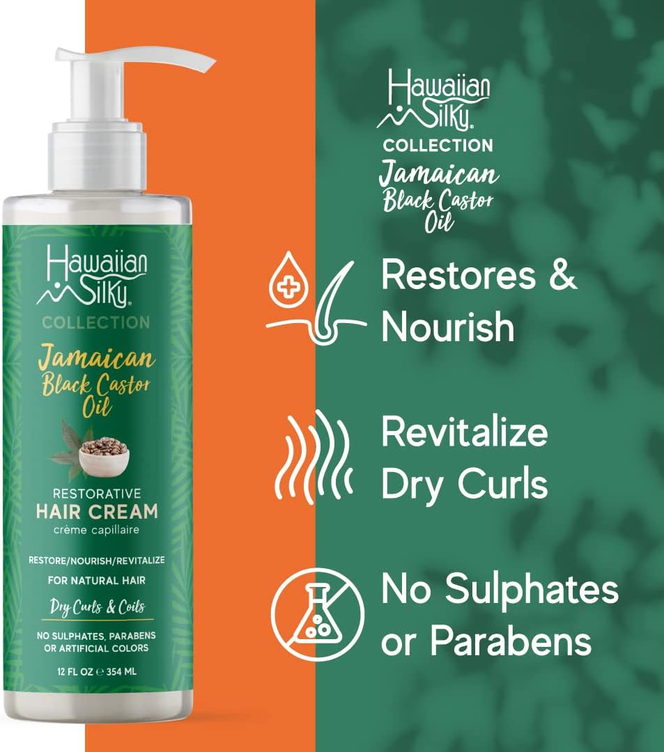 JF Labs Hawaiian Silky Jamaican Black Castor Oil Restorative Hair Cream 354ml