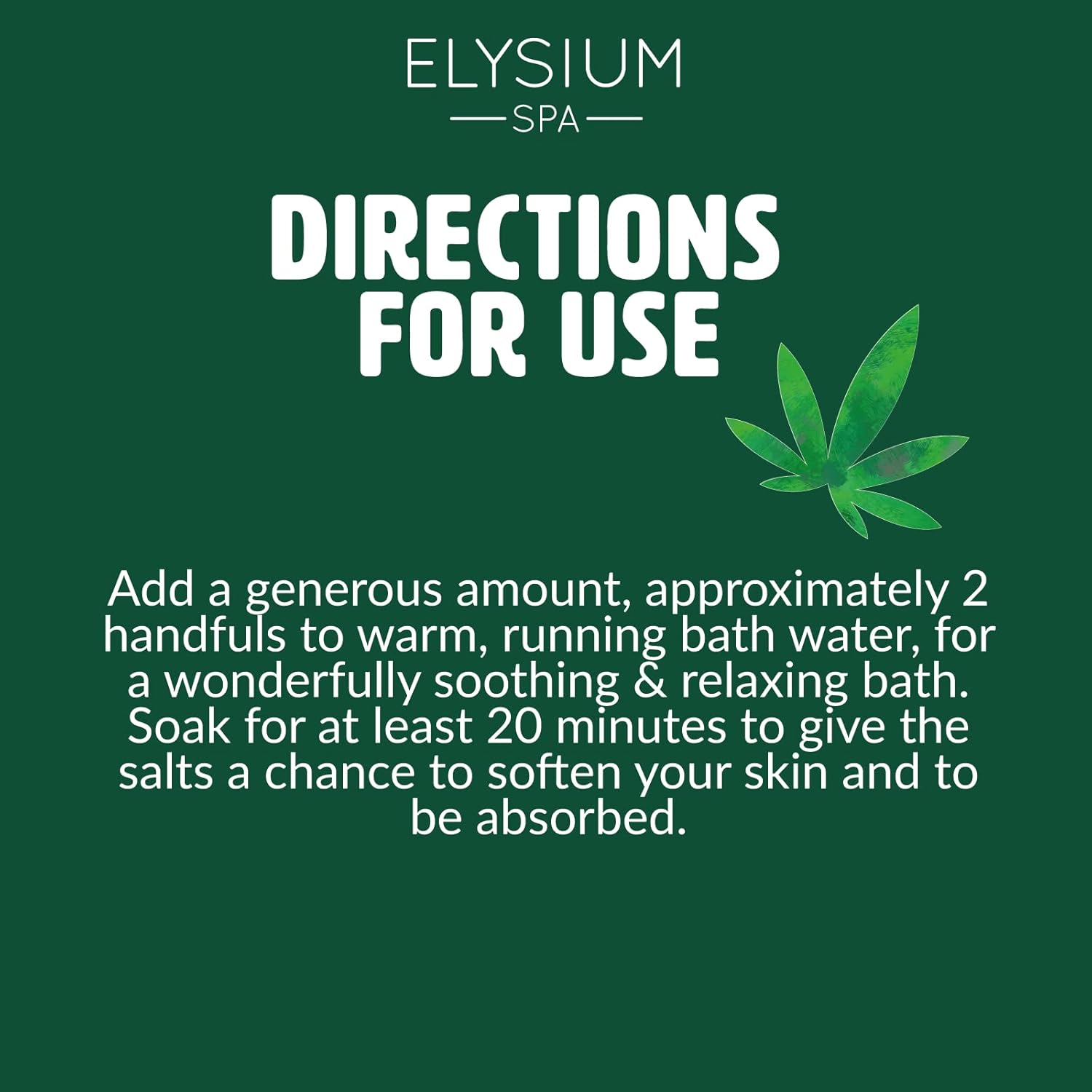 Elysium Spa Muscle And Back Soak Bath Salts With Natural Hemp Oil 450g - Afro Hair Boutique