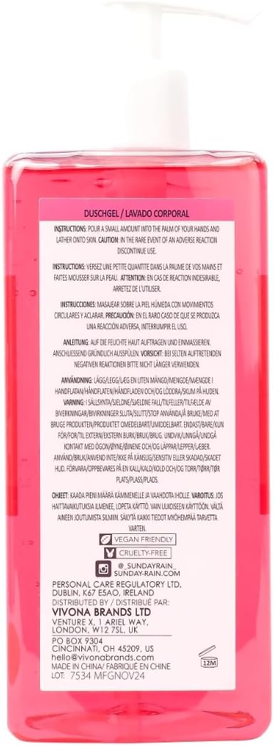 Sunday Rain Pink Grapefruit And Sea Salt Bubble Bath 450ml / 650ml