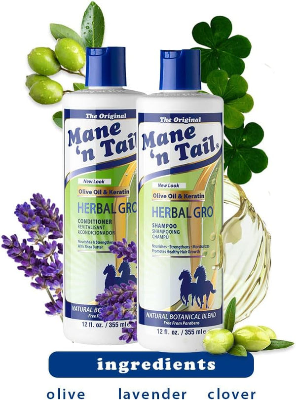 Mane N Tail Herbal Gro Shampoo And Conditioner Bundle 355ml - Afro Hair Boutique