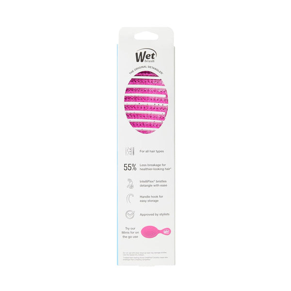 Wet Brush Shower Detangler Brush Pink Glitter