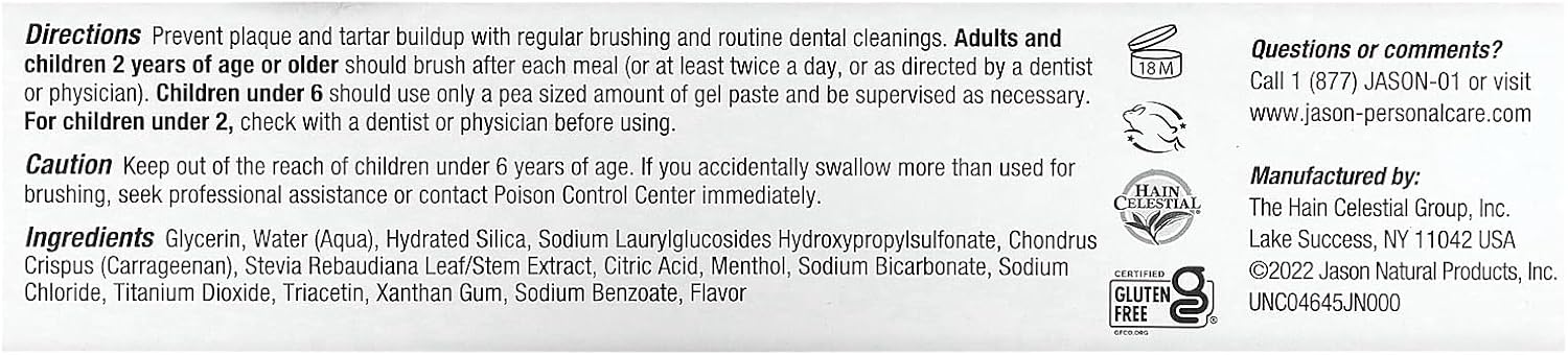 Jason Sea Fresh Fluoride Free Spearmint Toothpaste 119g