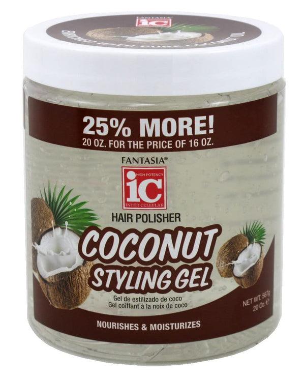 Fantasia Ic Coconut Hair Styling Gel 567g - Afro Hair Boutique