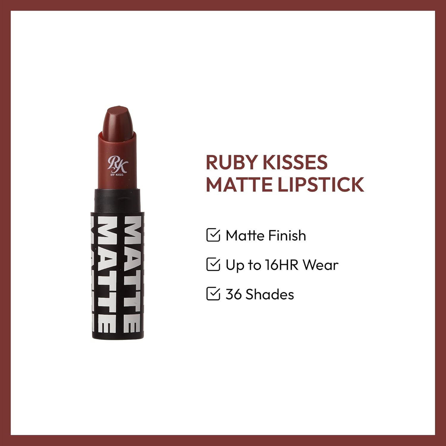 RK By Kiss Matte Lipstick RMLS33 Heart Beat 3.5g