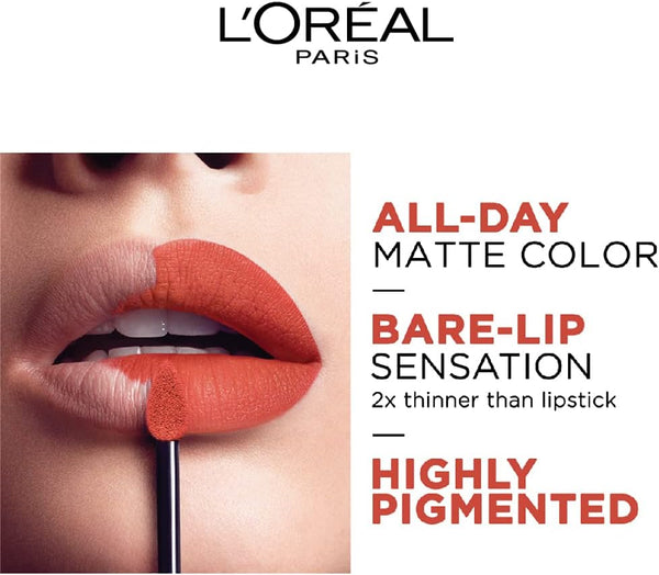Loreal Paris Rouge Signature Matte Liquid Lipstick I Achieve 112