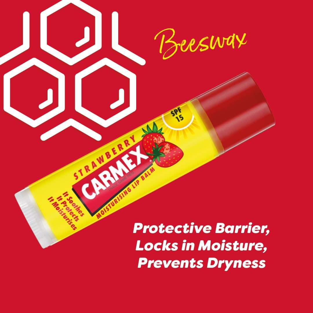Carmex Moisturising Lip Balm Stick Strawberry 5ml