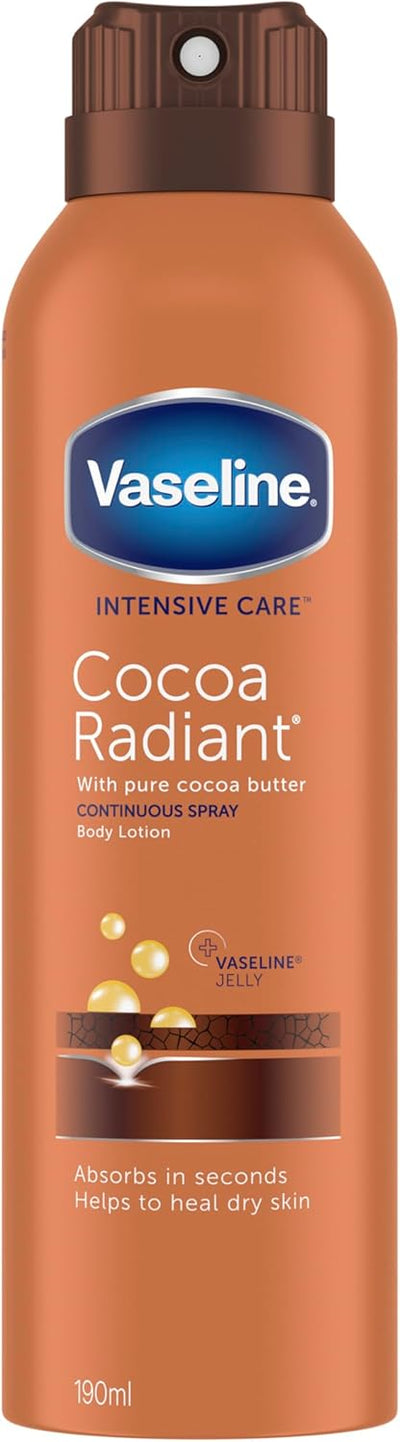 Vaseline Intensive Care Spray Moisturiser Cocoa Radiant 190ml