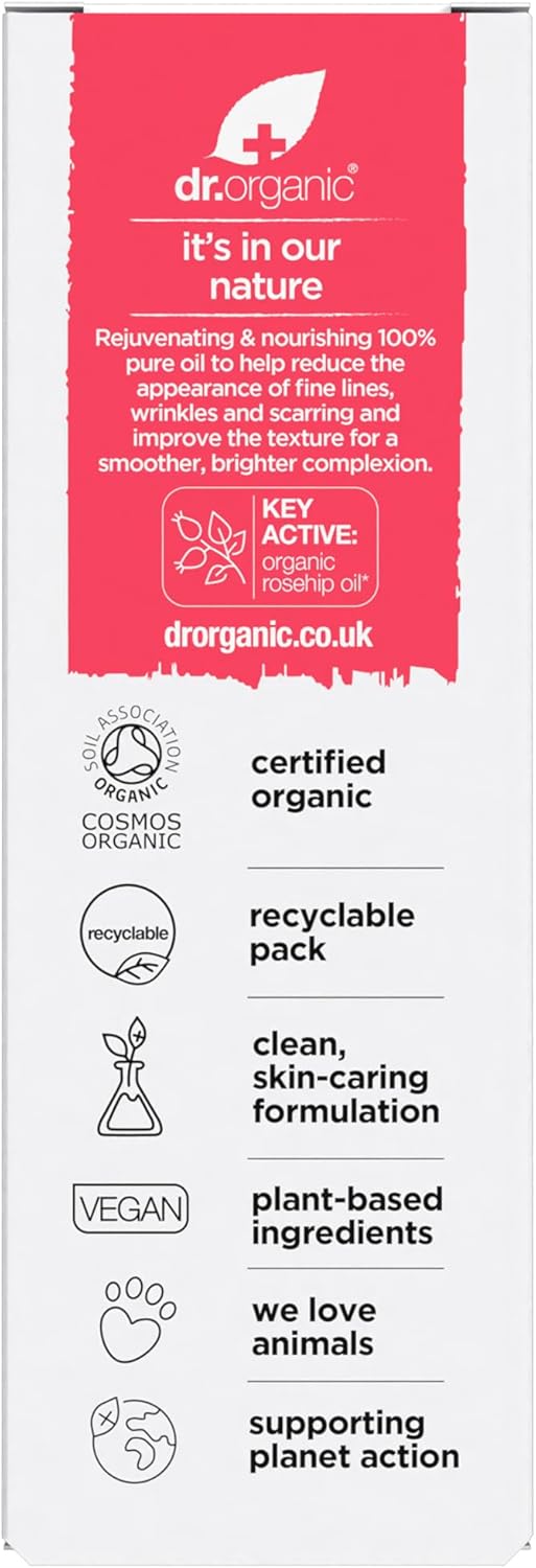 Dr Organic Organic Rejuvenate And Nourish Pure Rosehip Oil 50ml