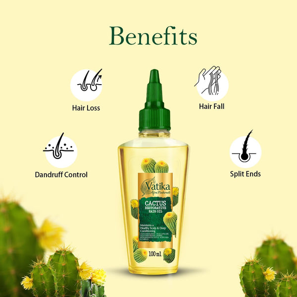 Dabur Vatika Afro Naturals Cactus Restorative Hair Oil 100ml - Afro Hair Boutique