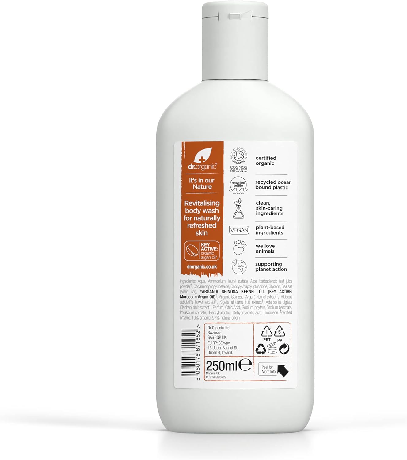Dr Organic Bioactive Skincare Organic Moroccan Argan Oil Body Wash 250ml