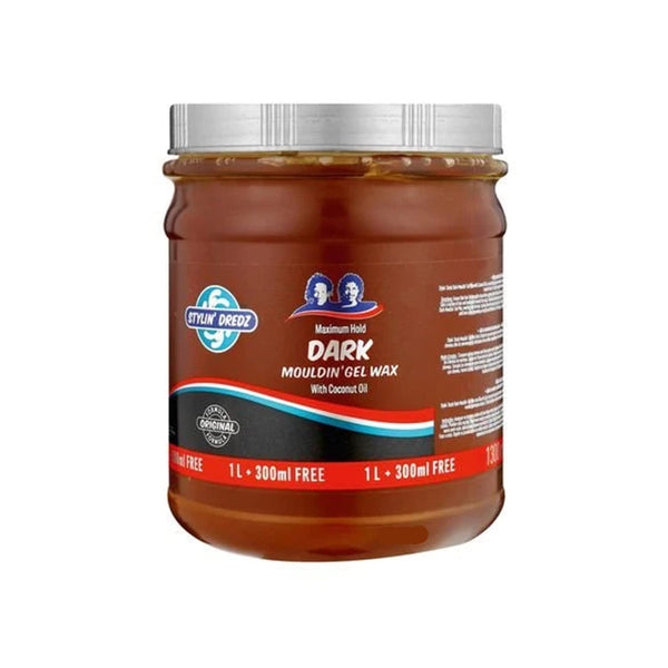 Stylin Dredz Maximum Hold Dark Mouldin Gel Wax With Coconut Oil 250ml, 500ml 1L - Afro Hair Boutique