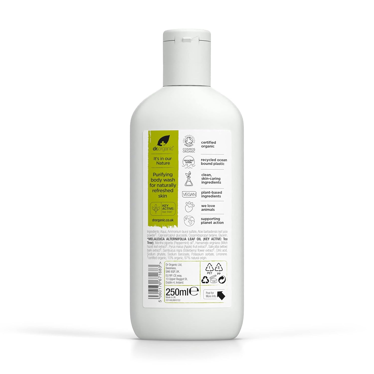 Dr Organic Bioactive Skincare Organic Tea Tree Body Wash 250ml