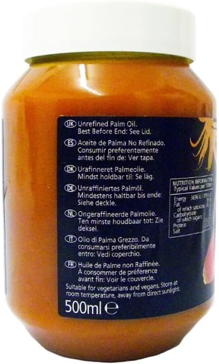 KTC Unrefined Palm Oil 500ml - Afro Hair Boutique
