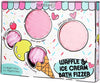 Bubble T Waffle And Ice Cream Cartoon Bath Fizzer