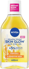 Nivea Micellar Water Skin Glow Face Eye Lips 400ml