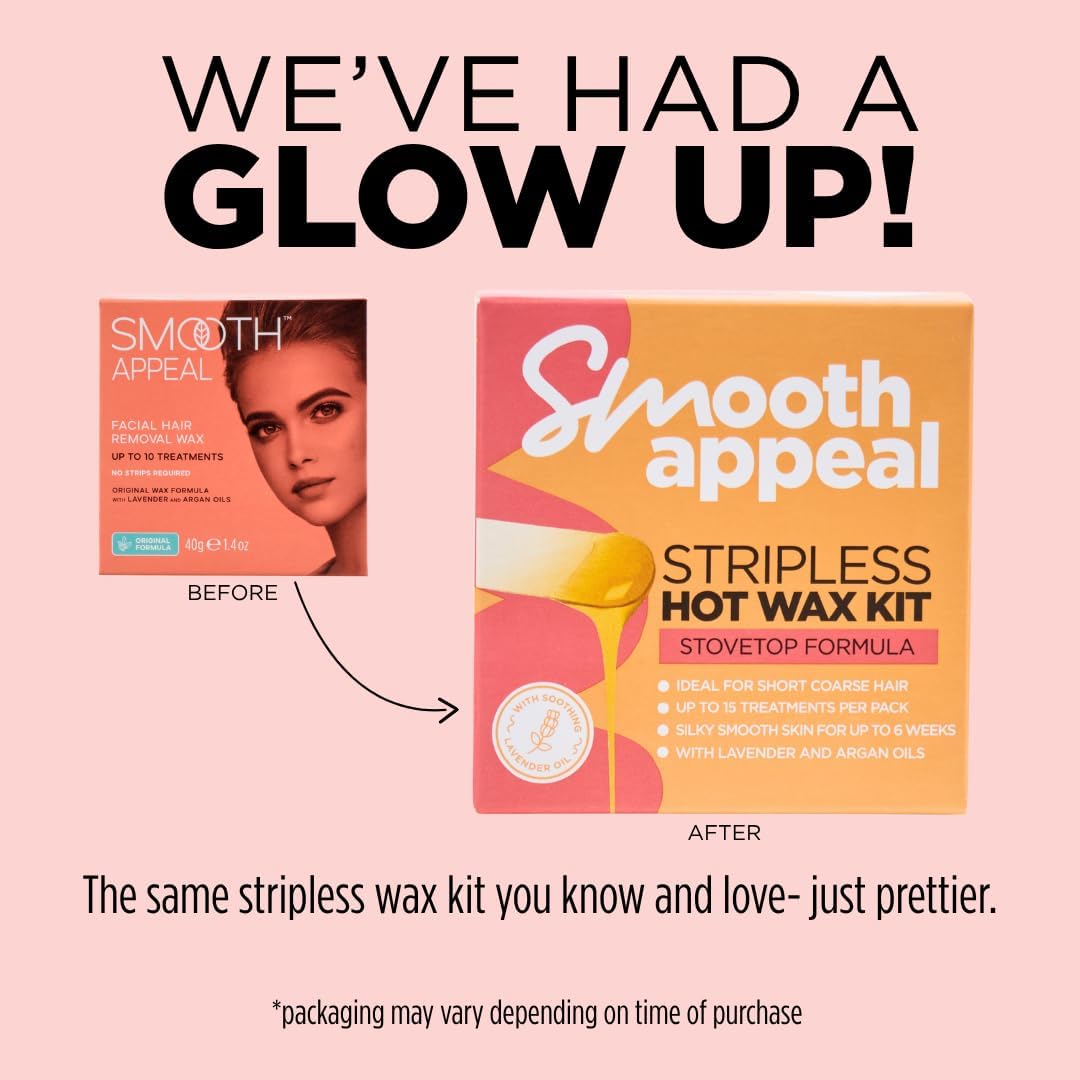 Three Pears Smooth Appeal Stripless HOT Wax Kit Lavender And Argan Oil