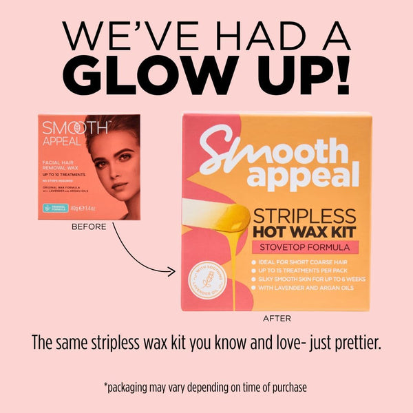 Three Pears Smooth Appeal Stripless HOT Wax Kit Lavender And Argan Oil