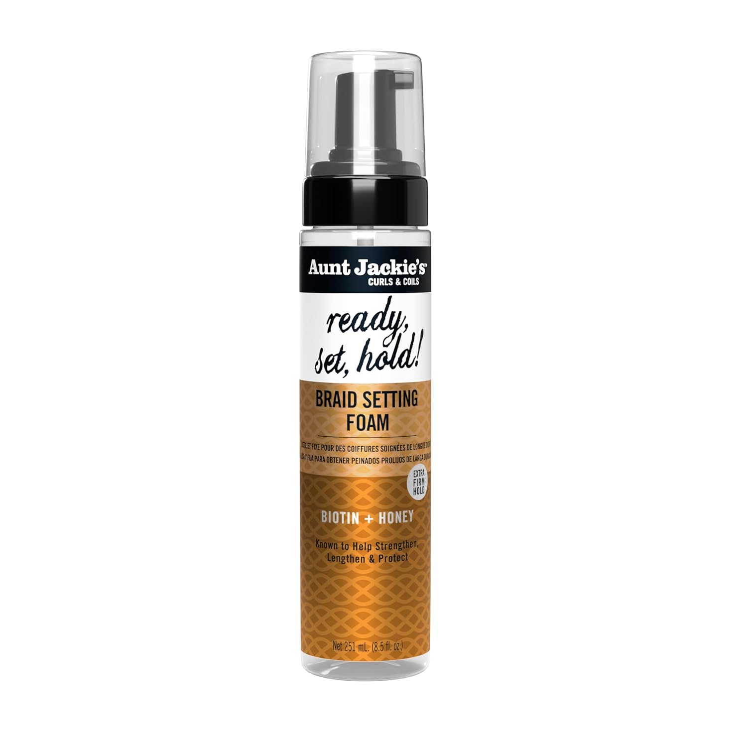 Aunt Jackies Ready Set Hold Braid Setting Foam Biotin And Honey 251ml - Afro Hair Boutique