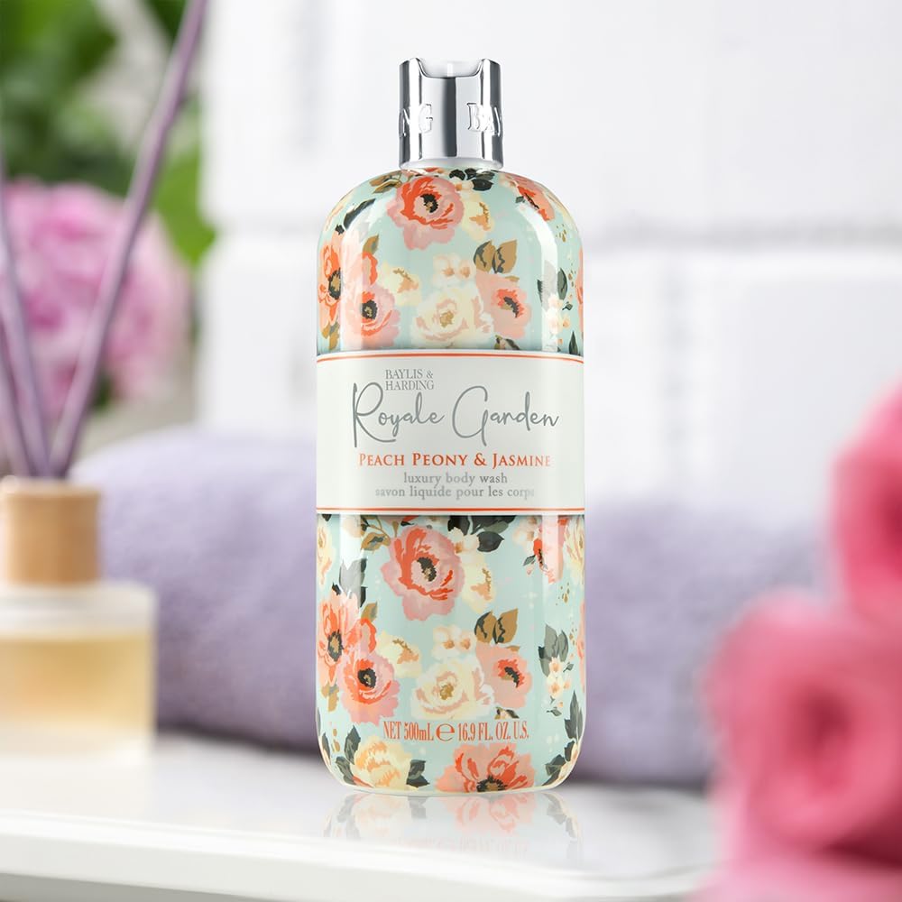 Baylis And Harding Royale Garden Peach Peony And Jasmine Luxury Body Wash 500ml