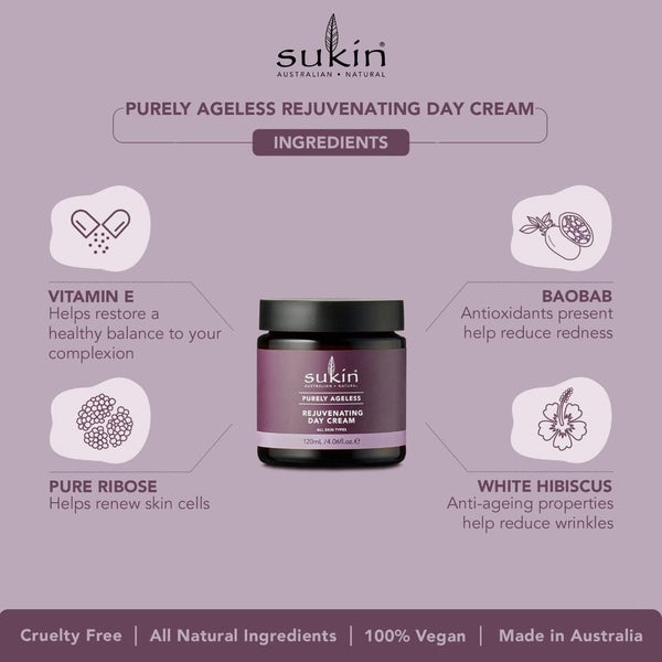 Sukin Australian Natural Skincare Purely Ageless Rejuvenating Day Cream 120ml