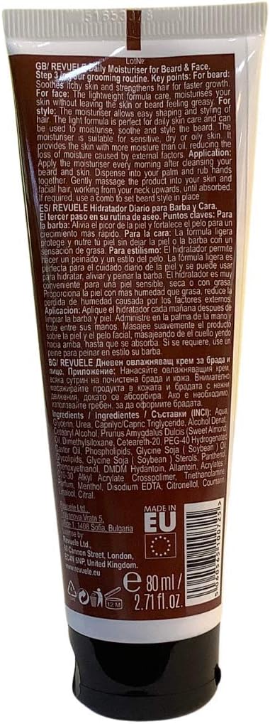 Revuele Barber Salon Step 3 Daily Moisturiser For Beard And Face 80ml