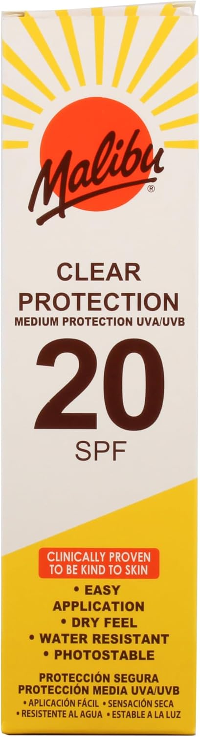 Malibu Clear Protection Spray SPF20 250ml