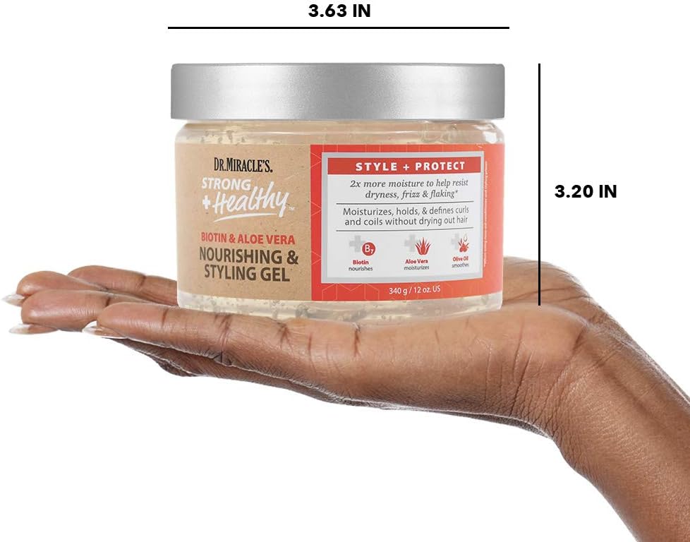 Dr Miracles Strong Plus Healthy Biotin And Aloe Vera Nourishing Styling Gel 340g