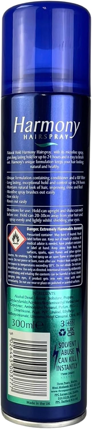 Harmony Natural Hold Hairspray 225ml / 300ml
