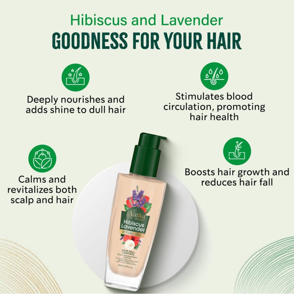 Dabur Vatika Naturals Hibiscus Lavender Ritual Oil 100ml