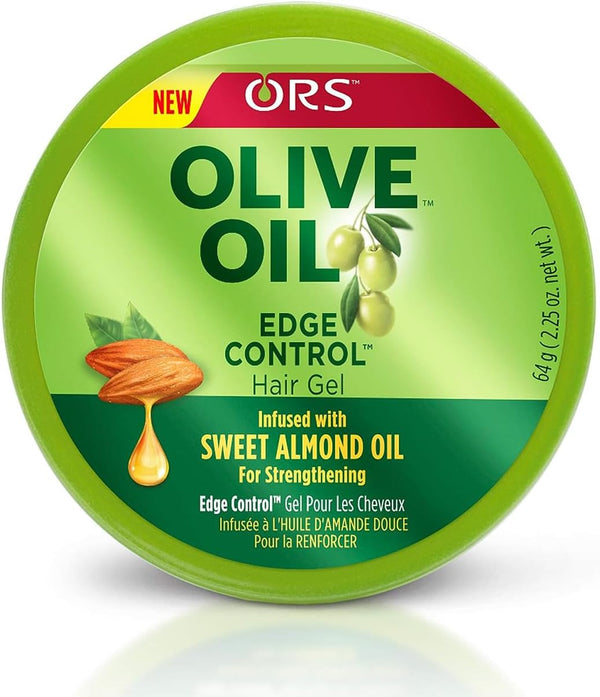 ORS Olive Oil With Sweet Almond Oil Extra Hold Edge Control Gel 64g - Afro Hair Boutique