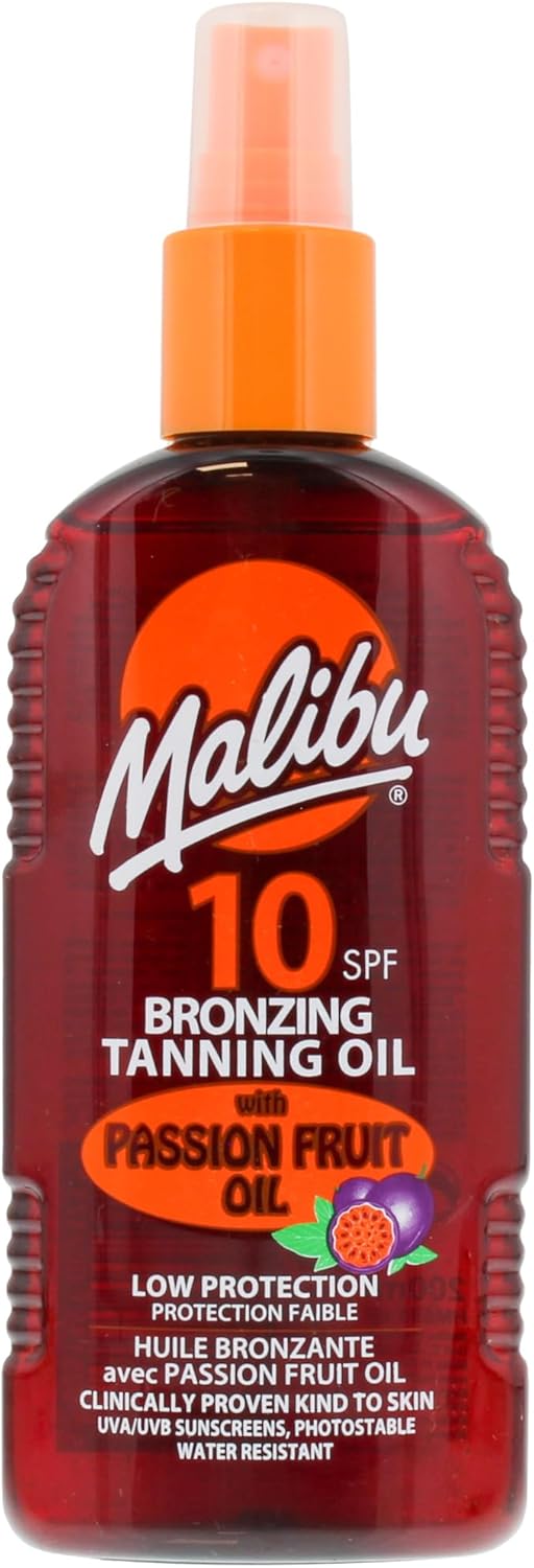 Malibu Bronzing Tanning Oil With Passion Fruit Oil SPF10 200ml