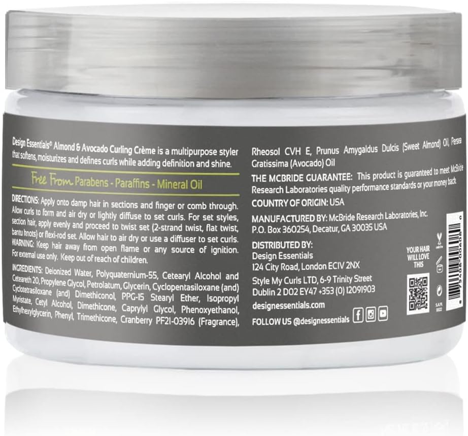 Design Essentials Almond And Avocado Curling Creme 340g