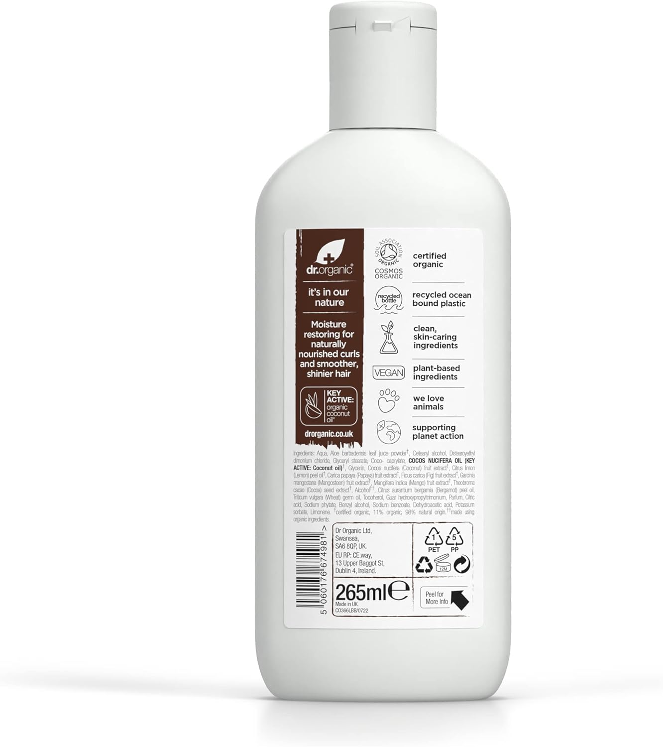 Dr Organic Organic Coconut Oil Conditioner 265ml