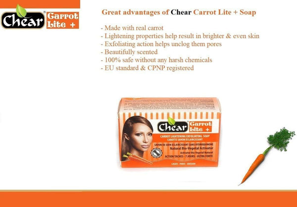 Chear Carrot Lite Plus Carrot Exfoliating Soap 150g - Afro Hair Boutique