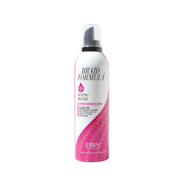 EBIN New York Braid Formula Setting Mousse With Sweet Almond Oil 80ml / 354ml - Afro Hair Boutique