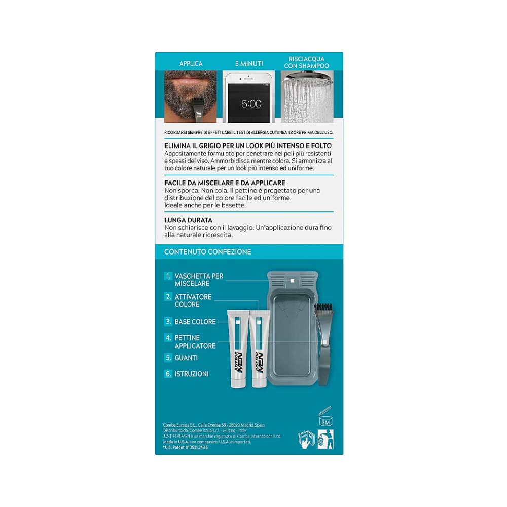 Just For Men Mustache And Beard Brush In Color Gel - Light Brown / Medium Brown - Afro Hair Boutique