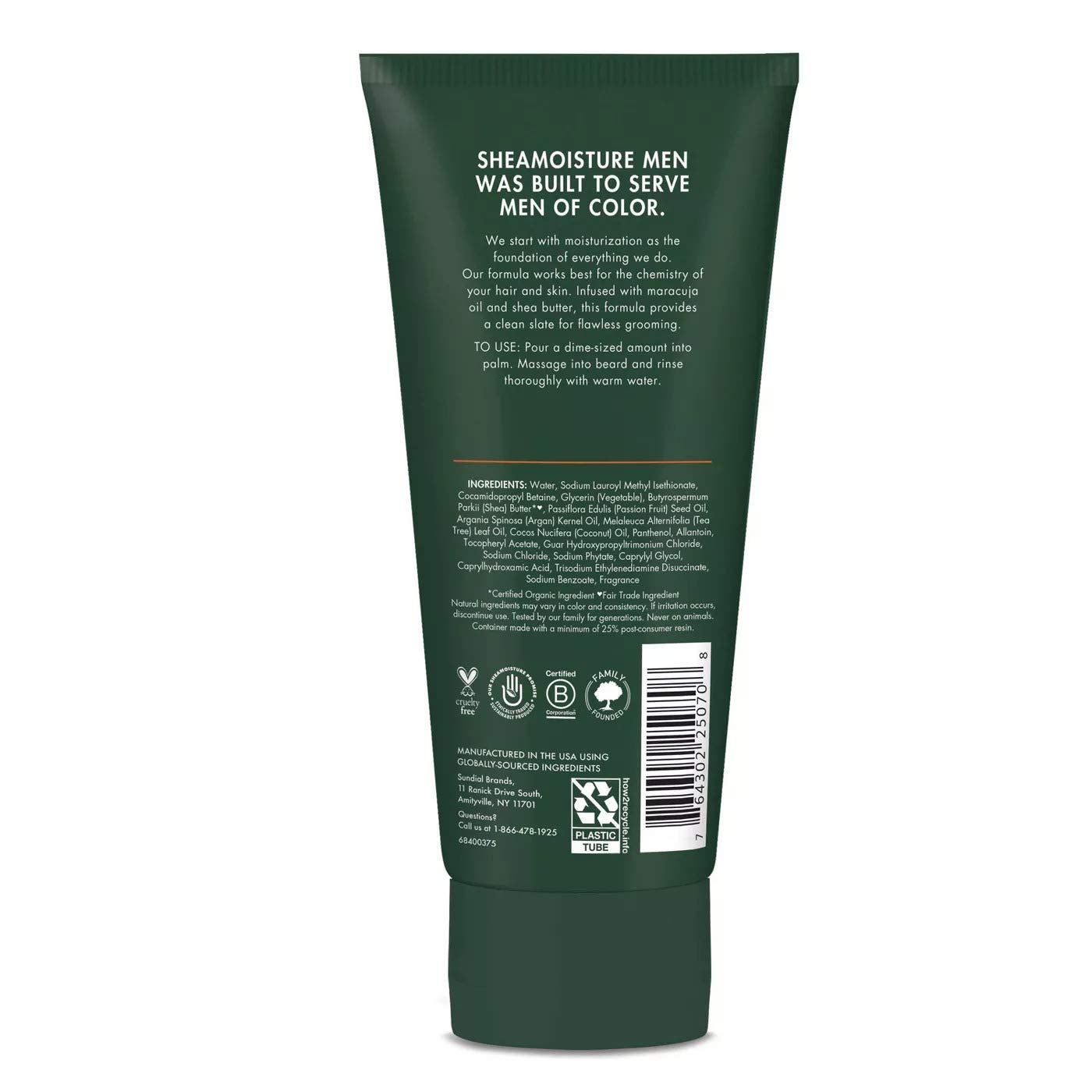 Shea Moisture Men Maracuja Oil And Shea Butter Beard Wash 177ml