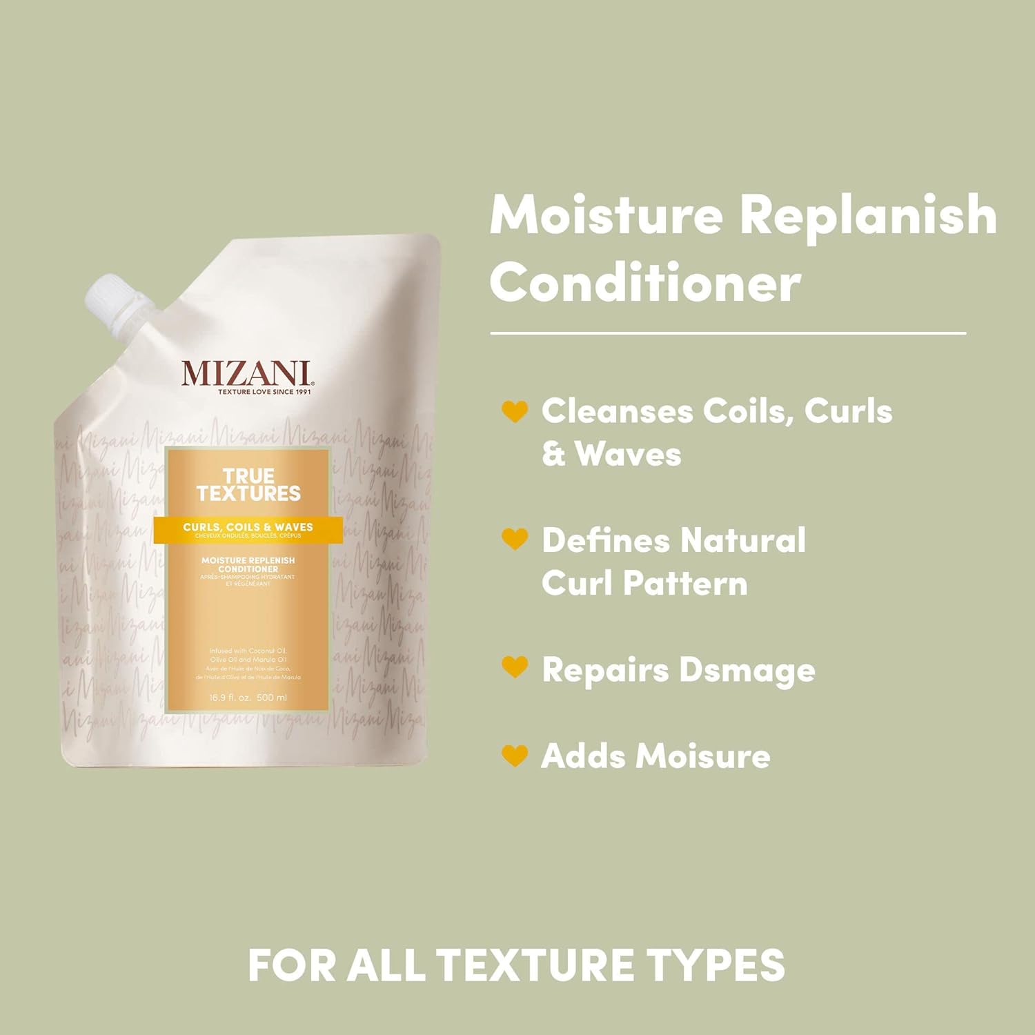MIZANI True Textures Moisture Replenish Conditioner 250ml / 500ml / 1000ml