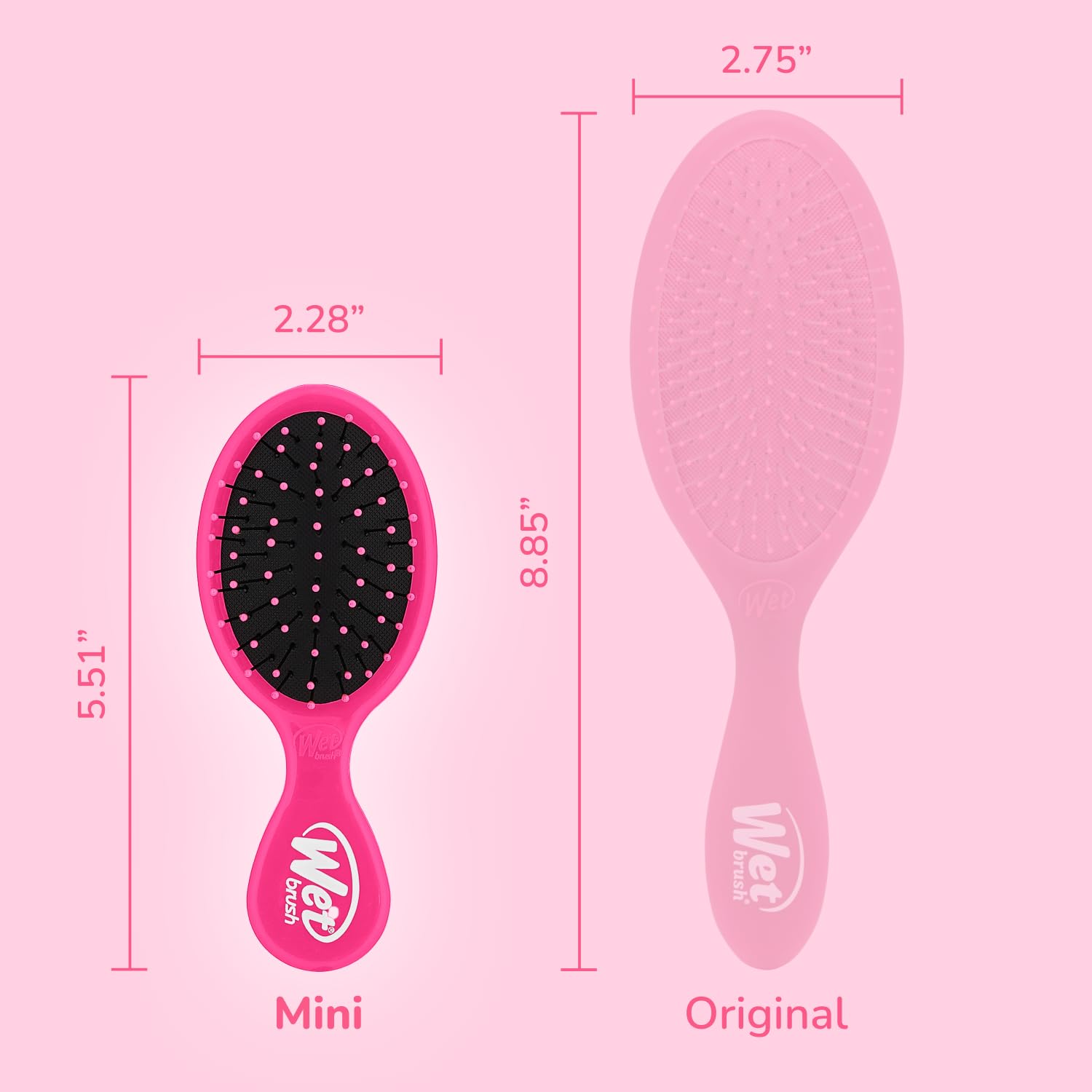 Wet Brush Mini Detangler Brush Pink
