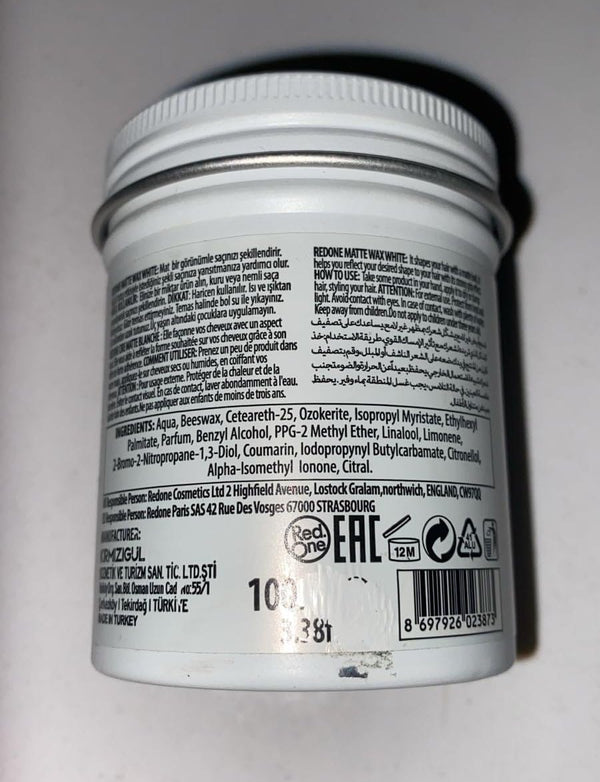 Red One White Matte Hair Wax 100ml
