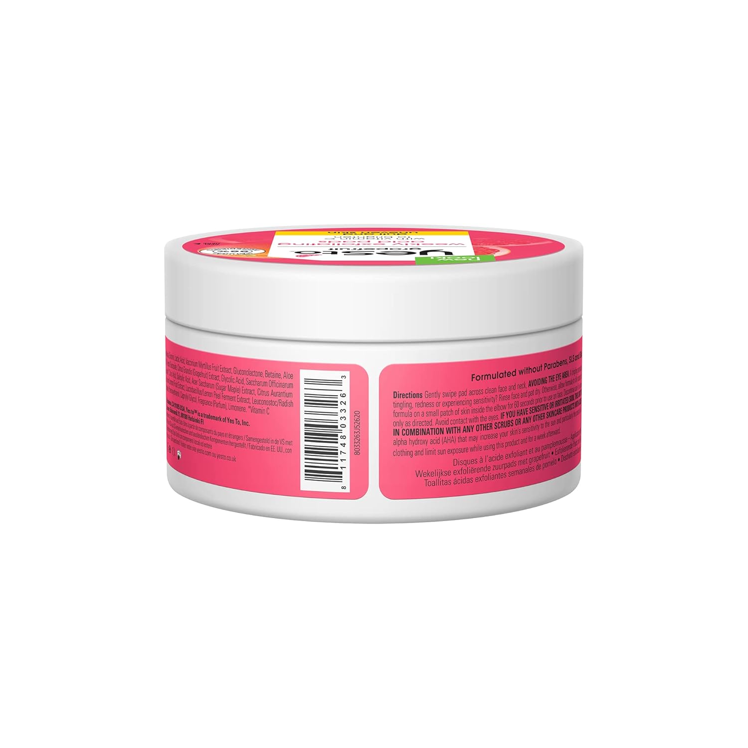 Yes To Grapefruit Glow Boosting Exfoliating Acid Pads