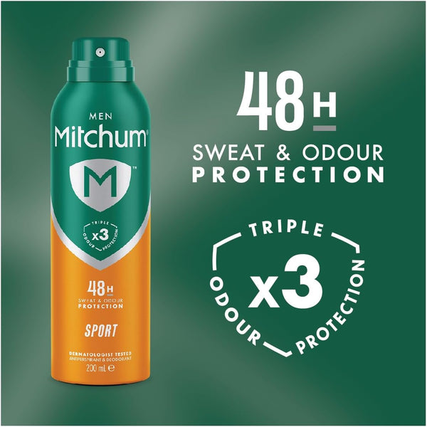 Revlon Mitchum Men Triple Odor Defense Deodorant Sport 200ml