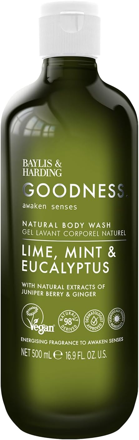 Baylis And Harding Goodness Lime Mint And Eucalyptus Natural Body Wash 500ml