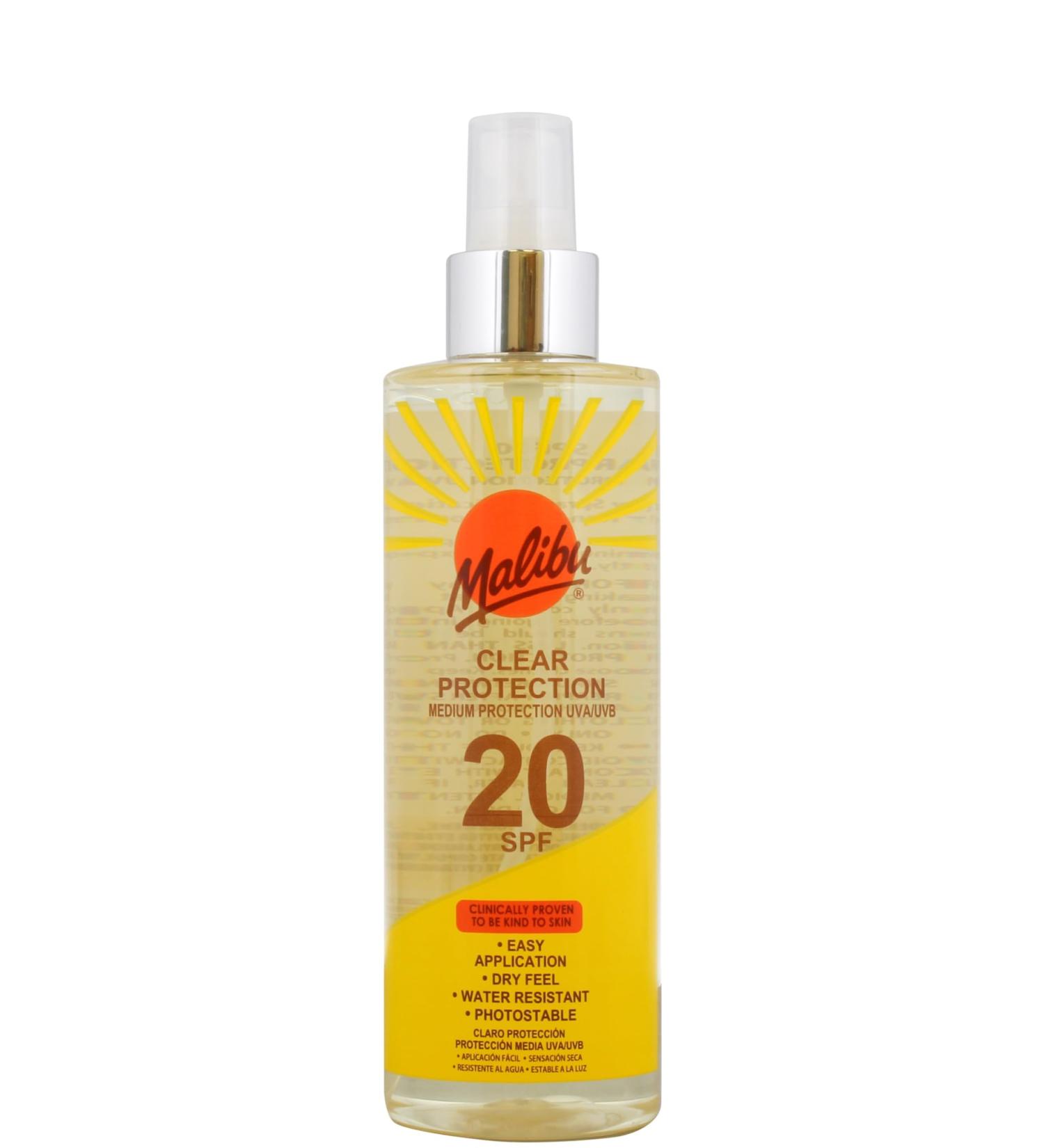 Malibu Clear Protection Spray SPF20 250ml