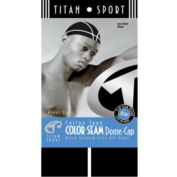 Titan Donna Color Seam Dome Cap 638 Black
