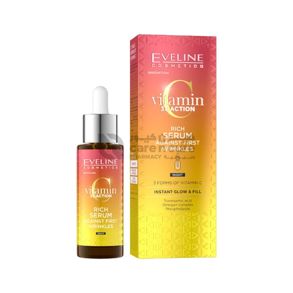 Eveline Vitamin C 3X Rich Night Serum Against First Wrinkles 30ml